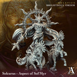 3D Printed Archvillain Games Solcurus Aspect of Sol Myr Solstice Ray of Sol Myr 28 32mm D&D