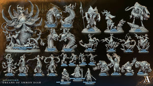 3D Printed Archvillain Games Alijany Sandstorm Dreams of Ammon Diah 28 32mm D&D