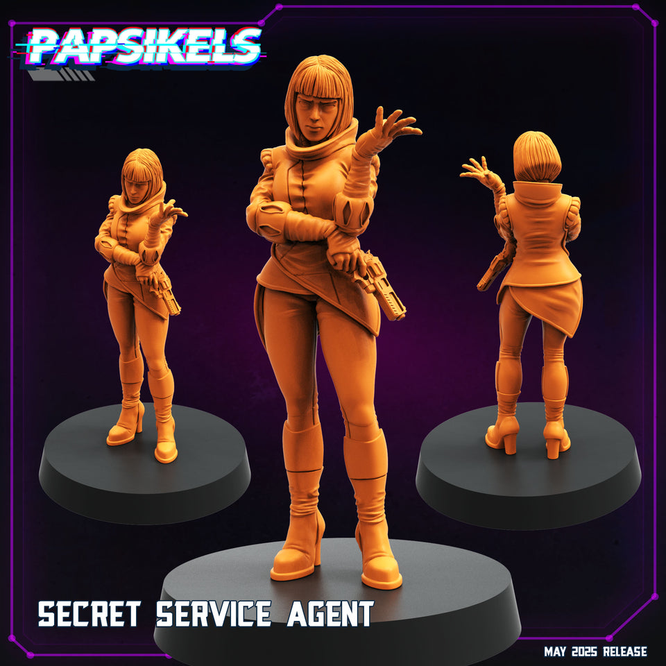 3D Printed Papsikels Secret Service Agent Set May 2025 Cyberpunk Set 28mm 32mm