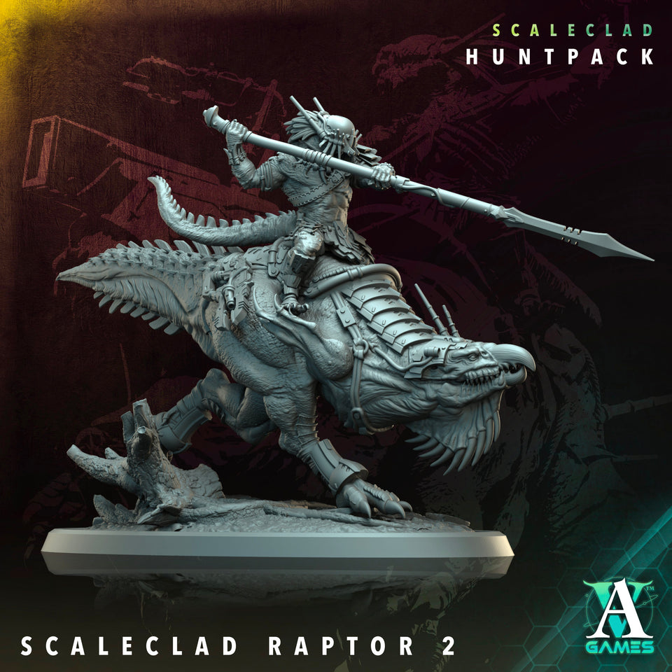 3D Printed Archvillain Games Scaleclad Raptor Scaleclad Huntpack 28 32mm D&D
