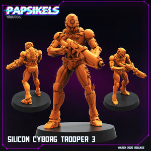 3D Printed Papsikels Silicon Cyborg Troopers MARCH 2025 CYBERPUNK 28mm 32mm