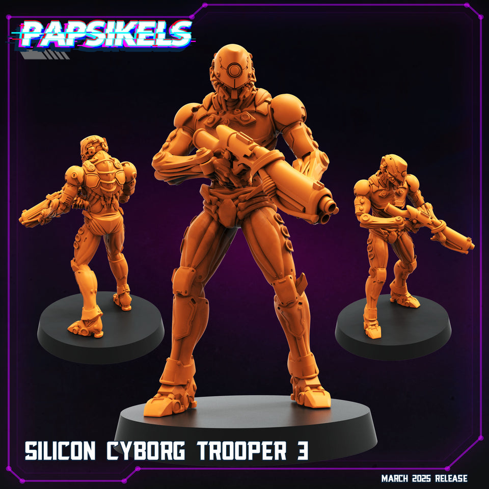 3D Printed Papsikels Silicon Cyborg Troopers MARCH 2025 CYBERPUNK 28mm 32mm