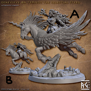 3D Printed Artisan Guild Tempest the Celestial Steed Vanguard Fighters Set 28mm 32mm