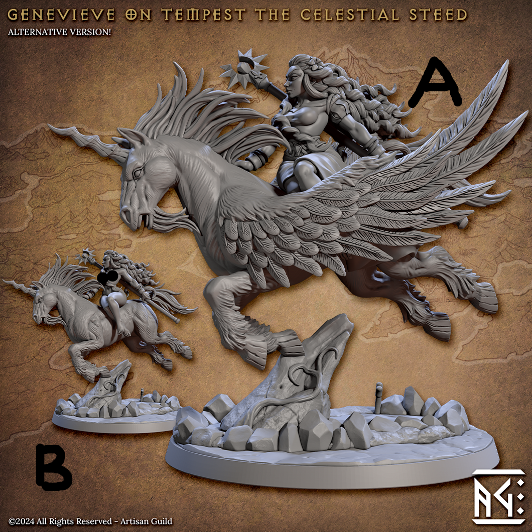 3D Printed Artisan Guild Tempest the Celestial Steed Vanguard Fighters Set 28mm 32mm