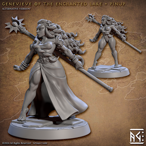 3D Printed Artisan Guild Genevieve of the Enchanted Lake Vanguard Fighters Set 28mm 32mm