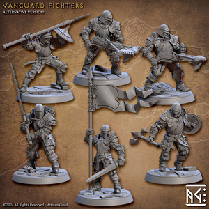 3D Printed Artisan Guild Vanguard Fighters Vanguard Fighters Set 28mm 32mm