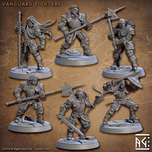3D Printed Artisan Guild Vanguard Fighters Vanguard Fighters Set 28mm 32mm
