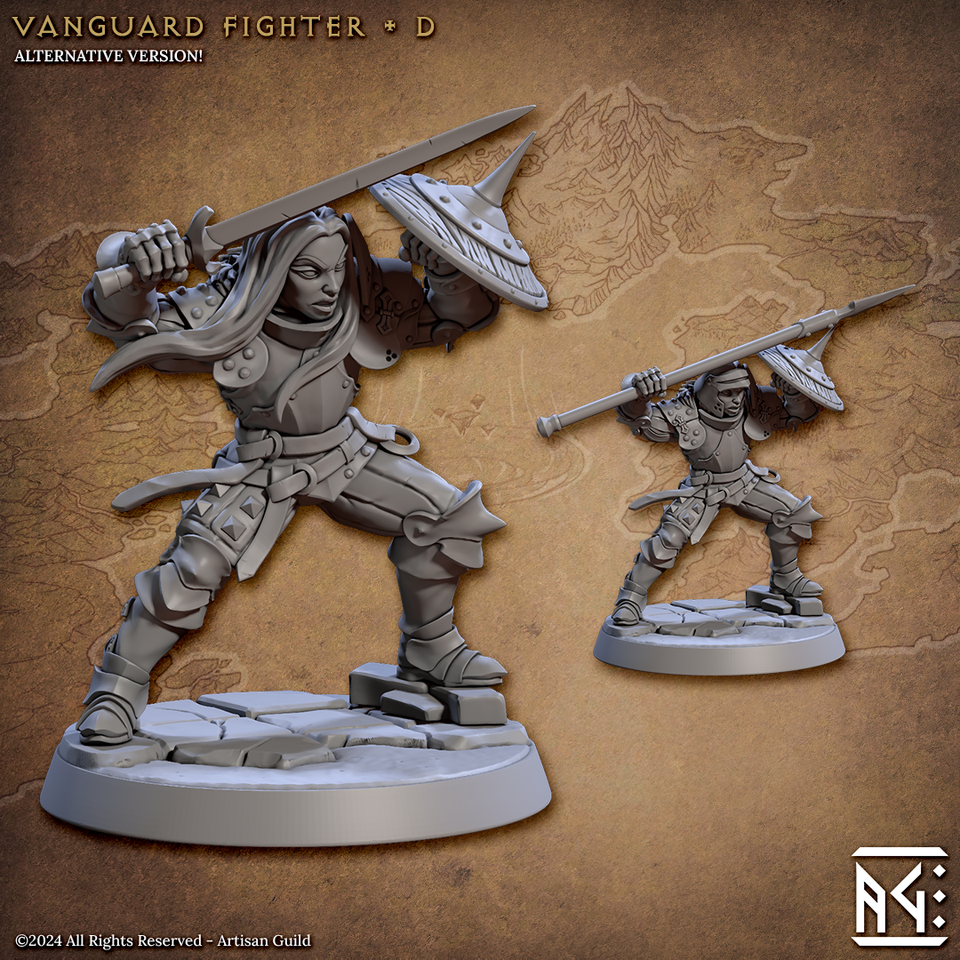 3D Printed Artisan Guild Vanguard Fighters Vanguard Fighters Set 28mm 32mm