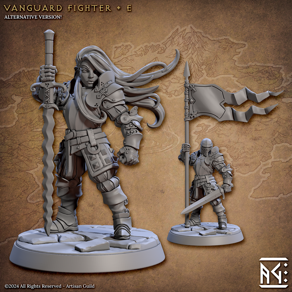 3D Printed Artisan Guild Vanguard Fighters Vanguard Fighters Set 28mm 32mm