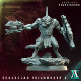 3D Printed Archvillain Games Scaleclad Veilhunter - Saurians Templeguard 28 32mm D&D