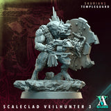 3D Printed Archvillain Games Scaleclad Veilhunter - Saurians Templeguard 28 32mm D&D