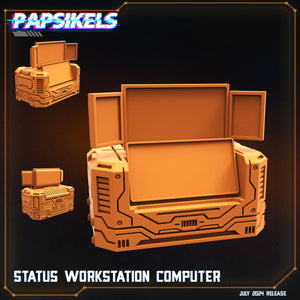 3D Printed Papsikels Status Workstation Computer July 2024 Scifi 28mm 32mm