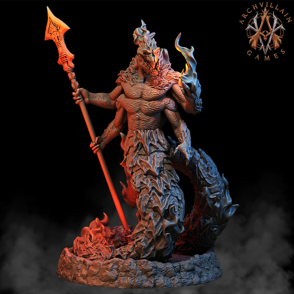 3D Printed Archvillain Games Magma Lords - Salamander Lords 28mm 32mm D&D