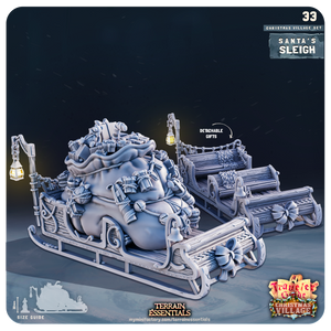 3D Printed Cast n Play Christmas Village Terrain Set 28mm 32mm D&D