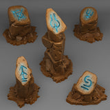 Fantastic Plants and Rocks Sci Fi Glyph Stones