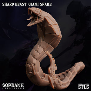 3D Printed Sordane Publishing Shard Beast Giant Snake The Unassembly Line 28 32mm D&D