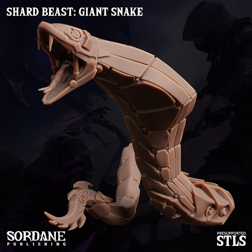 3D Printed Sordane Publishing Shard Beast Giant Snake The Unassembly Line 28 32mm D&D