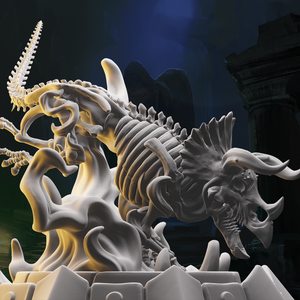 3D Printed Nafarrate Skeletons Army Skeletal Triceratops Set 28mm 32mm D&D