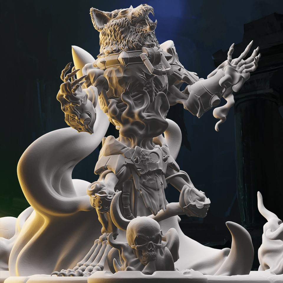 3D Printed Nafarrate Skeletons Army Skeletal Werewolf Set 28mm 32mm D&D