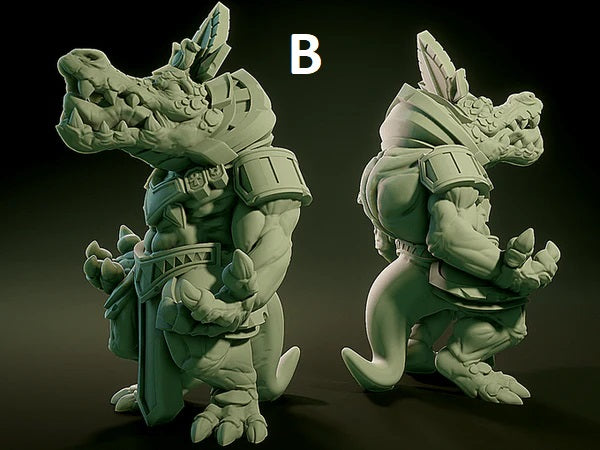 3D Printed Nafarrate Sobek Lovecraftian Bestiary 28 32 mm D&D