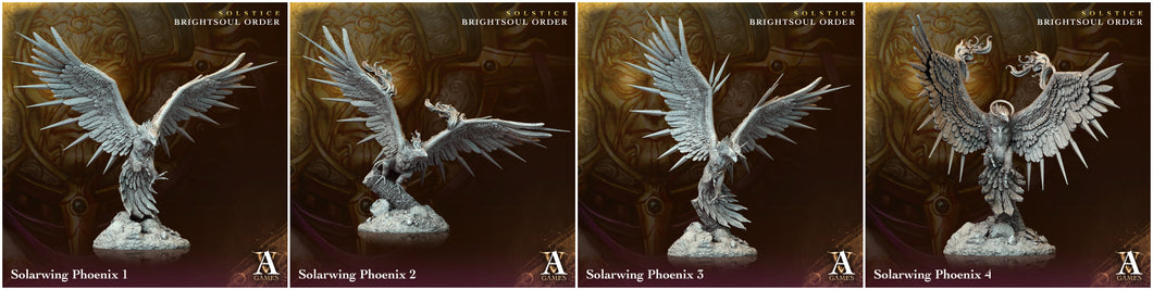 3D Printed Archvillain Games Solarwing Phoenix Solstice Ray of Sol Myr 28 32mm D&D