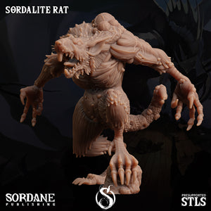 3D Printed Sordane Publishing Sordalite Rat AC Adventure From Sewer to Sky 28 32mm D&D