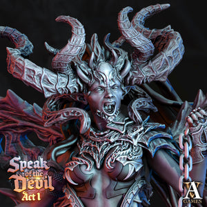 3D Printed Archvillain Games Fierna Speak of the Devil Act I 28 32mm D&D