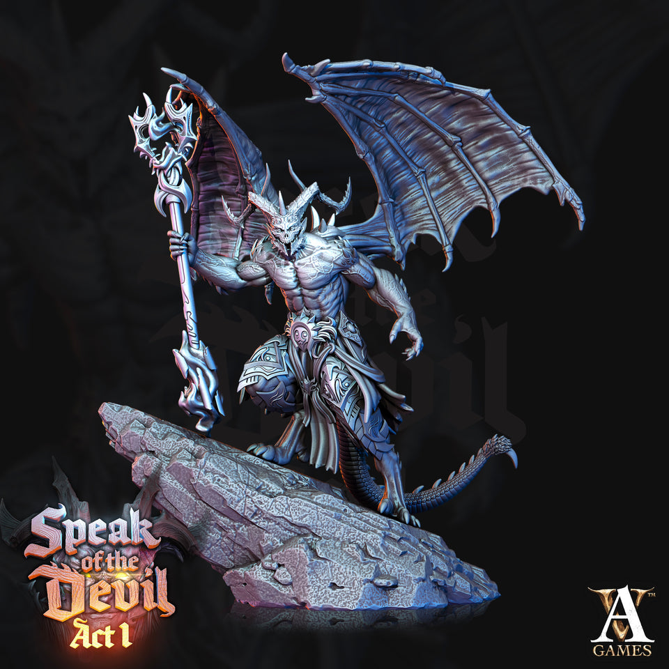 3D Printed Archvillain Games Horned Devil Speak of the Devil Act I 28 32mm D&D