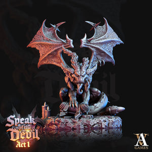 3D Printed Archvillain Games Phlegethian Imp Speak of the Devil Act I 28 32mm D&D