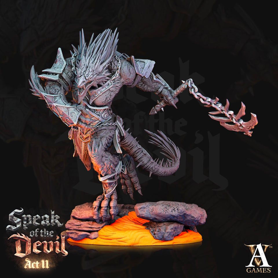 3D Printed Archvillain Games Terebrian Devil Speak of the Devil Act II 28 32mm D&D