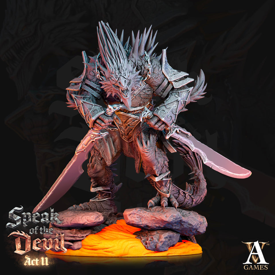 3D Printed Archvillain Games Terebrian Devil Speak of the Devil Act II 28 32mm D&D
