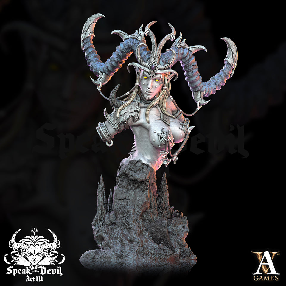 3D Printed Archvillain Games Illyra'Vash The First Harlot Bust Speak of the Devil Vol. III 28 32mm D&D
