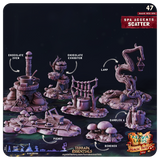 3D Printed Cast n Play Red Magic Spa Set 28mm 32mm D&D