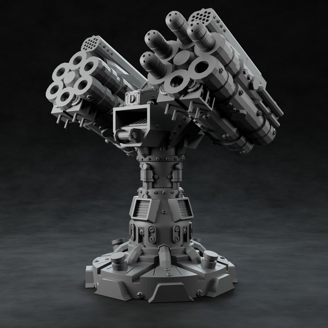 3D Printed Nafarrate Stationary Rocket Launcher Space Orcs 28 32 mm D&D