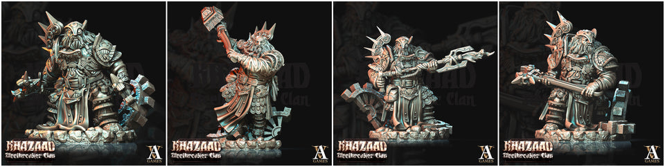3D Printed Archvillain Games Khazaad Steelbreaker Clan - Steelbreaker Engineers 28mm 32mm D&D