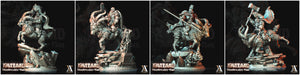 3D Printed Archvillain Games Khazaad Steelbreaker Clan - Steelbreaker Warriors Ram Riders 28mm 32mm D&D