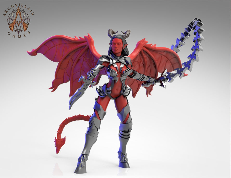 3D Printed Archvillain Games Succubus - Succubi Mistresses of Despair 28mm 32mm D&D