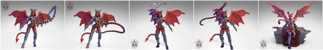 3D Printed Archvillain Games Succubus - Succubi Mistresses of Despair 28mm 32mm D&D