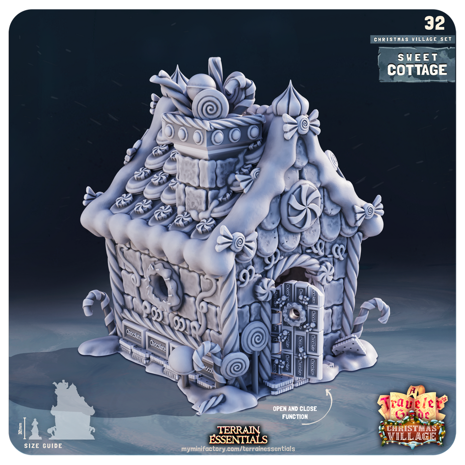 3D Printed Cast n Play Christmas Village Terrain Set 28mm 32mm D&D