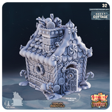3D Printed Cast n Play Christmas Village Terrain Set 28mm 32mm D&D