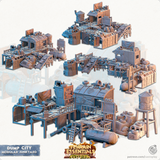 3D Printed Cast n Play Modular Junkyard Dump City Set 28mm 32mm D&D