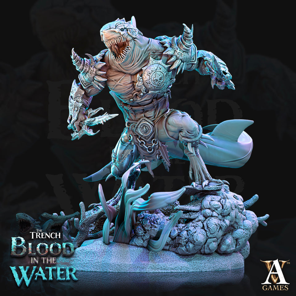 3D Printed Archvillain Games Karkhari The Trench Blood In the Water 28 32mm D&D