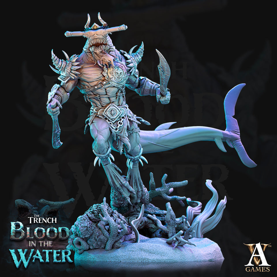 3D Printed Archvillain Games Karkhari The Trench Blood In the Water 28 32mm D&D