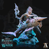 3D Printed Archvillain Games Shakarkha Sharktamers The Trench Blood In the Water 28 32mm D&D