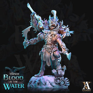 3D Printed Archvillain Games Shakarkha Tidebringers The Trench Blood In the Water 28 32mm D&D