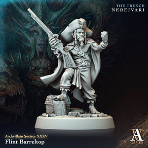 3D Printed Archvillain Games Flint Barreltop Archvillain Society Vol XXXV 28 32mm D&D