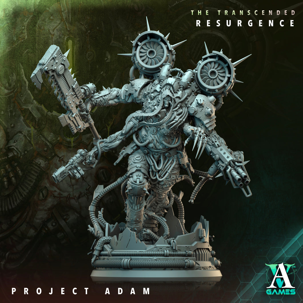 3D Printed Archvillain Games Project Adam The Transcended Resurgence 28 32mm D&D