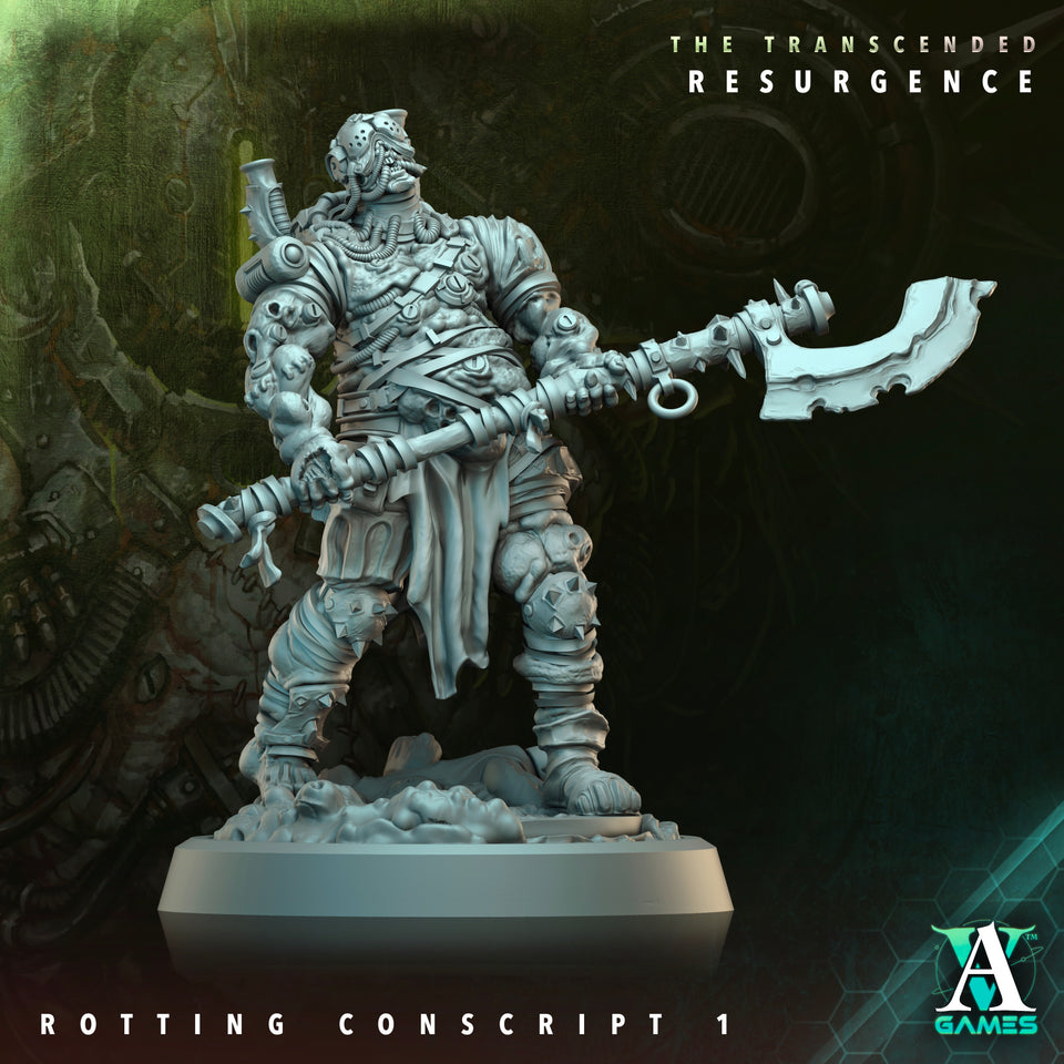 3D Printed Archvillain Games Rotting Conscript The Transcended Resurgence 28 32mm D&D