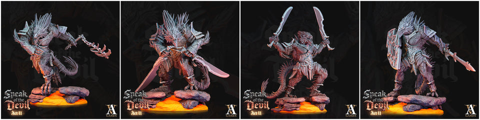3D Printed Archvillain Games Terebrian Devil Speak of the Devil Act II 28 32mm D&D