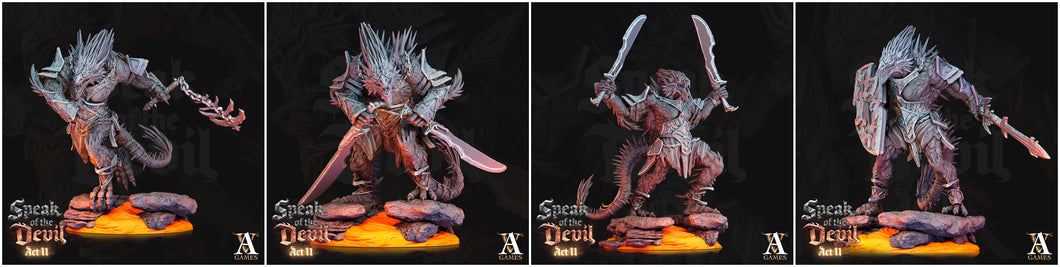 3D Printed Archvillain Games Terebrian Devil Speak of the Devil Act II 28 32mm D&D